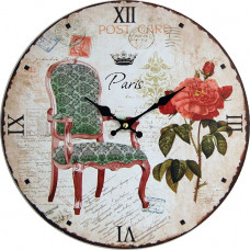 Nástenné hodiny hl Post card Paris 34cm
