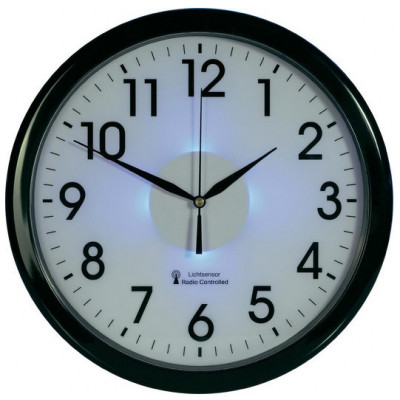 Nástenné hodiny DCF so súmrakovým čidlom EUROTIME, 30 cm Nástenné hodiny DCF so súmrakovým čidlom EUROTIME, 30 cm