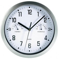 Nástenné hodiny Mebus s teplomerom a vlhkomerom, 25 cm