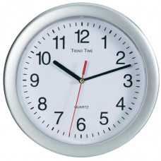 Nástenné hodiny Trend Time strieborné 25 cm, Nástenné hodiny Trend Time strieborné 25 cm,