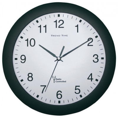 Nástenné hodiny DCF Trend time, čierne 30cm Nástenné hodiny DCF Trend time, čierne 30cm