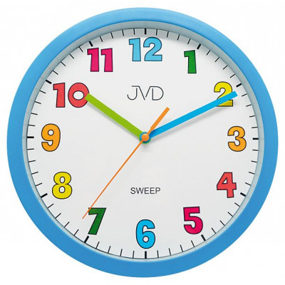 Farebné nástenné hodiny JVD HA46.1 (25 cm) – modré s tichým chodom Farebné nástenné hodiny JVD HA46.1 (25 cm) – modré s tichým chodom