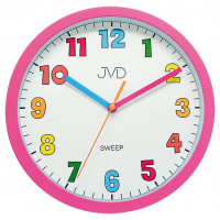 Ružové nástenné hodiny JVD HA46.2 (25 cm) – tichý chod a hravý dizajn Ružové nástenné hodiny JVD HA46.2 (25 cm) – tichý chod a hravý dizajn