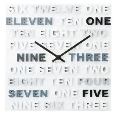 Nástenné hodiny Karlsson 5220GY, ONE TWO THREE 35cm