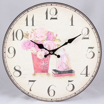 Nástenné hodiny HLC, Bouquet, 34cm