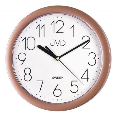 Nástenné hodiny JVD Sweep HP612.24 (25 cm) – ružové zlato Nástenné hodiny JVD Sweep HP612.24 (25 cm) – ružové zlato