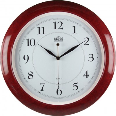 Nástenné hodiny MPM, 2413.5500.SW - gaštan/biela, 35cm Nástenné hodiny MPM, 2413.5500.SW - gaštan/biela, 35cm