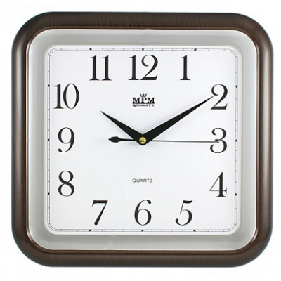 Nástenné hodiny MPM, 2440.52.SW - hnedá tmavá, 30cm Nástenné hodiny MPM, 2440.52.SW - hnedá tmavá, 30cm