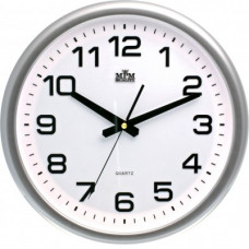 Nástenné hodiny MPM, 2450.7000.SW - strieborná/biela, 36cm
