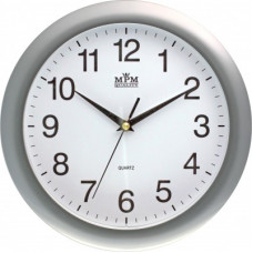 Nástenné hodiny MPM, 2452.70 strieborná, 28cm