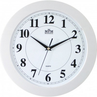 Nástenné hodiny MPM, 2460.00.SW - biela, 31cm Nástenné hodiny MPM, 2460.00.SW - biela, 31cm