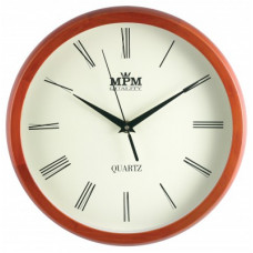 Nástenné hodiny MPM, 2471.51.W - hnedá svetlá, 27cm