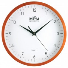 Nástenné hodiny MPM, 2472.51.W - hnedá svetlá, 25cm