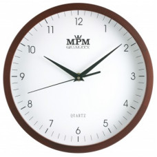 Nástenné hodiny MPM, 2472.52.W - hnedá tmavá, 25cm