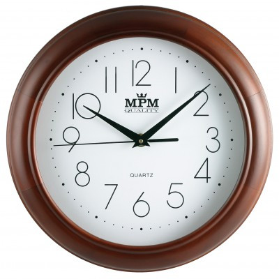 Nástenné hodiny MPM, 2474.52.W - hnedá tmavá, 28cm Nástenné hodiny MPM, 2474.52.W - hnedá tmavá, 28cm