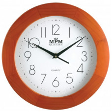 Nástenné hodiny MPM, 2475.51.W - hnedá svetlá, 28cm