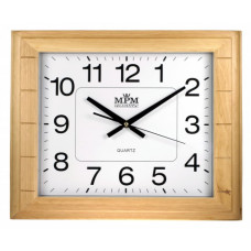 Nástenné hodiny MPM, 2496.53 - svetlé drevo, 45cm