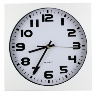 Nástenné hodiny MPM, 2500.00 - biela, 26cm Nástenné hodiny MPM, 2500.00 - biela, 26cm