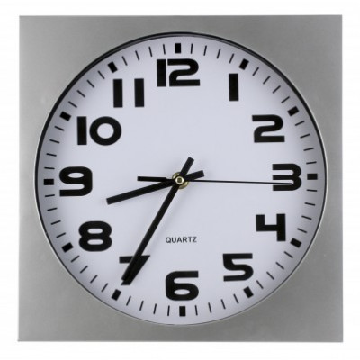 Nástenné hodiny MPM, 2500.7000 - strieborná/biela, 26cm