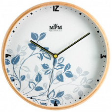 Nástenné hodiny MPM, 2532.5400 - tmavé drevo/biela, 25cm