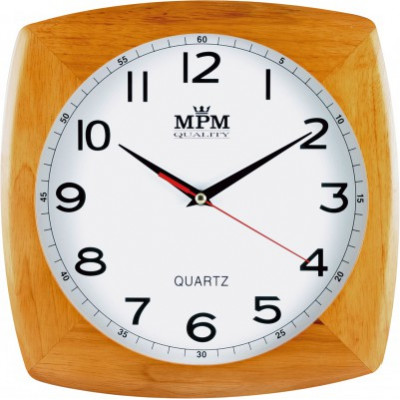 Nástenné hodiny MPM, 2533.50.W - hnedá, 29cm