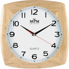 Nástenné hodiny MPM, 2533.51.W - hnedá svetlá, 29cm