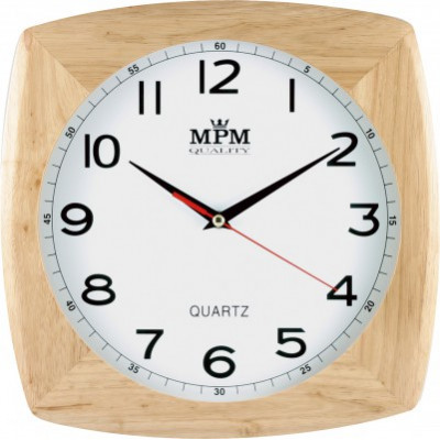 Nástenné hodiny MPM, 2533.51.W - hnedá svetlá, 29cm