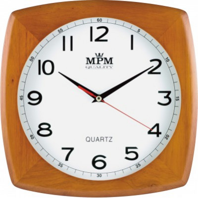 Nástenné hodiny MPM, 2533.52.W - hnedá tmavá, 29cm Nástenné hodiny MPM, 2533.52.W - hnedá tmavá, 29cm