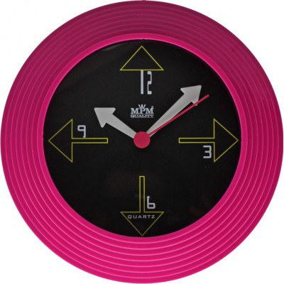 Nástenné hodiny MPM, 2690.23 - ružová, 25cm Nástenné hodiny MPM, 2690.23 - ružová, 25cm