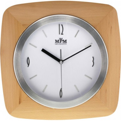 Nástenné hodiny MPM, 2714.53 - svetlé drevo, 32cm Nástenné hodiny MPM, 2714.53 - svetlé drevo, 32cm