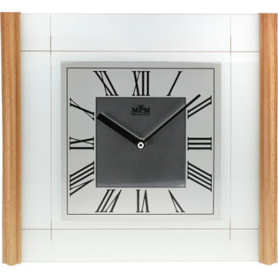 Nástenné hodiny MPM, 2715.53 - svetlé drevo, 33cm Nástenné hodiny MPM, 2715.53 - svetlé drevo, 33cm