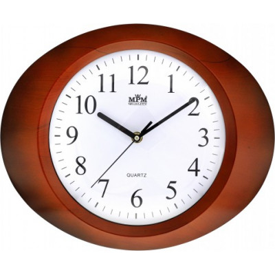 Nástenné hodiny MPM, 2810.50 - hnedá, 33cm