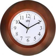 Nástenné hodiny MPM, 2811.52 - hnedá tmavá, 30cm
