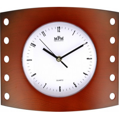 Nástenné hodiny MPM, 2814.52 - hnedá tmavá, 28cm Nástenné hodiny MPM, 2814.52 - hnedá tmavá, 28cm