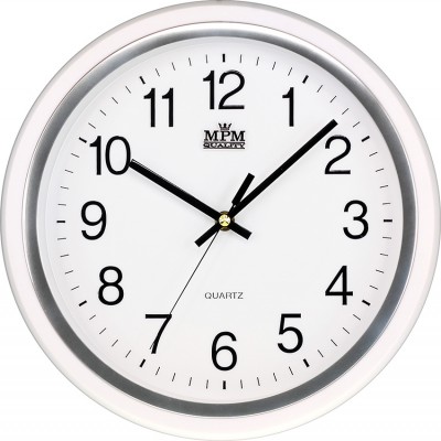 Nástenné hodiny MPM, 2927.00.SW - biela, 30cm Nástenné hodiny MPM, 2927.00.SW - biela, 30cm