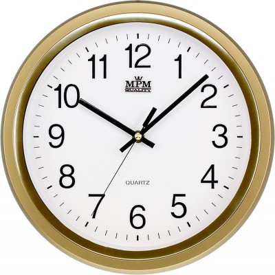 Nástenné hodiny MPM, 2927.80.SW - zlatá, 30cm Nástenné hodiny MPM, 2927.80.SW - zlatá, 30cm