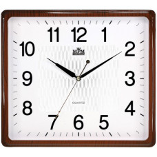 Nástenné hodiny MPM, 2929.5000.SW - hnedá/biela, 36cm