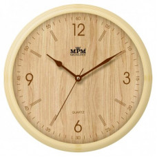 Nástenné hodiny MPM, 2973.51.YB - hnedá svetlá, 25cm