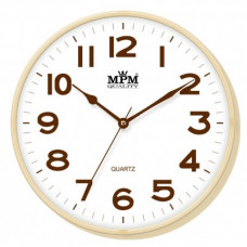 Nástenné hodiny MPM, 2976.51.AF - hnedá svetlá, 30cm