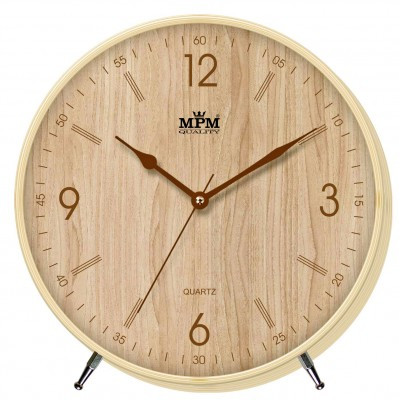 Nástenné hodiny MPM, 2977.51.B - hnedá svetlá, 22cm Nástenné hodiny MPM, 2977.51.B - hnedá svetlá, 22cm