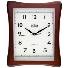 Nástenné hodiny MPM, 3051.52 - hnedá svetlá, 29cm