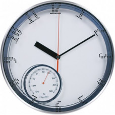 Nástenné hodiny MPM, 3083.7000 - strieborná/biela, 30cm