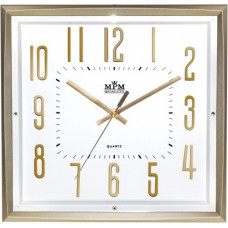 Nástenné hodiny MPM, 3172.8000 - zlatá/biela, 30cm