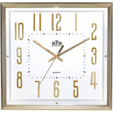 Nástenné hodiny MPM, 3172.8000 - zlatá/biela, 30cm Nástenné hodiny MPM, 3172.8000 - zlatá/biela, 30cm