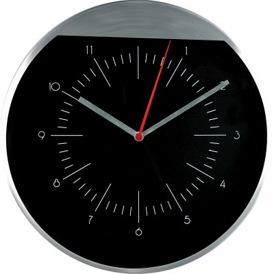 Nástenné hodiny MPM, 7090 - strieborná/čierna, 25cm