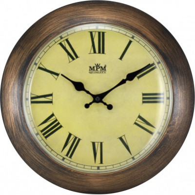 Nástenné hodiny MPM, 2521.52 - hnedá tmavá, 30cm Nástenné hodiny MPM, 2521.52 - hnedá tmavá, 30cm