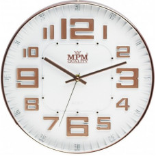 Nástenné hodiny MPM, 3225.81 - šampaň, 30cm