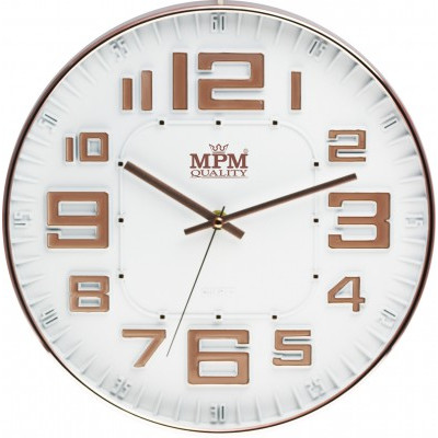 Nástenné hodiny MPM, 3225.81 - šampaň, 30cm Nástenné hodiny MPM, 3225.81 - šampaň, 30cm