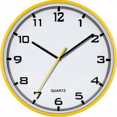 Nástenné hodiny MPM, 2479.10 - žltá, 30cm