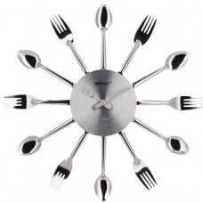 Nástenné hodiny do kuchyne, Kinghoff, Príbor 36cm